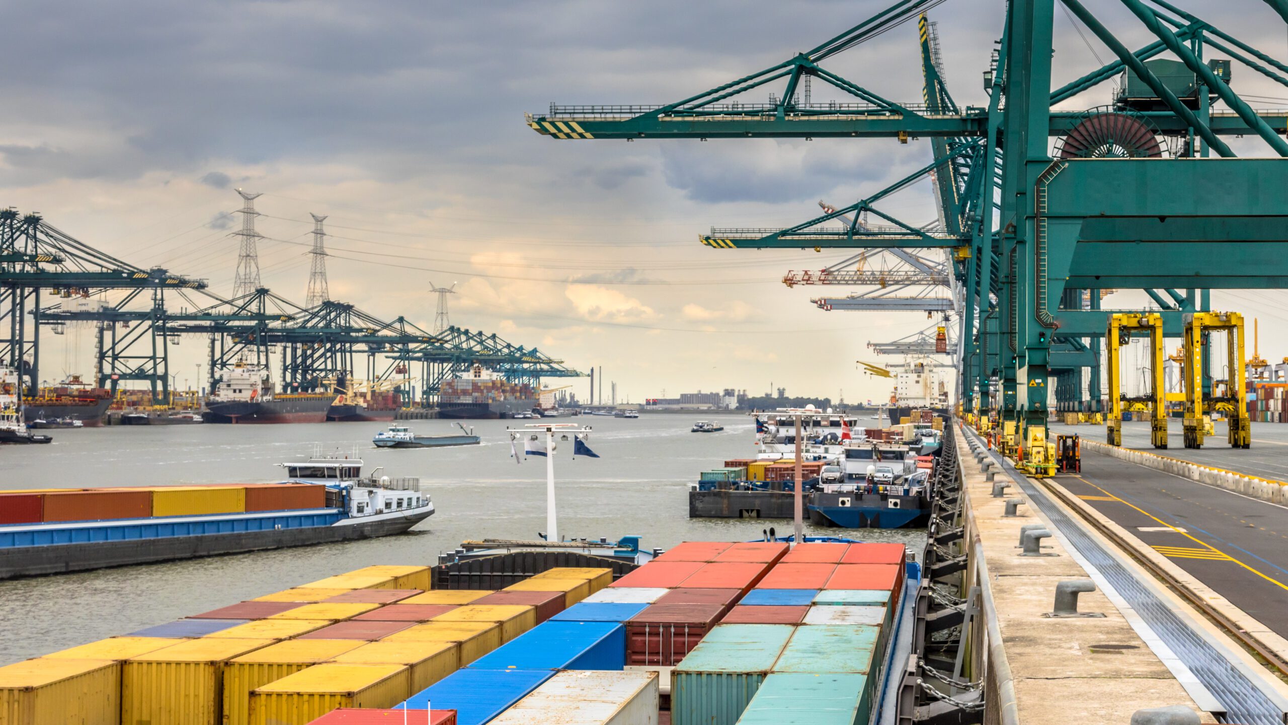 Container terminal in Antwerp