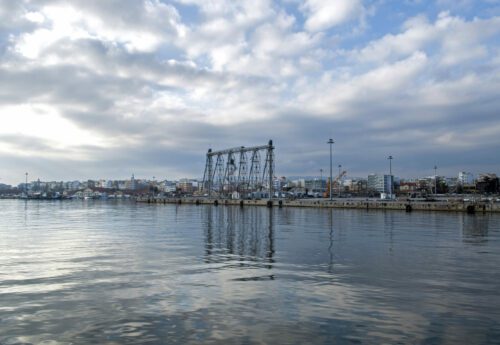 The port of the city of Alexandroupolis, Greece