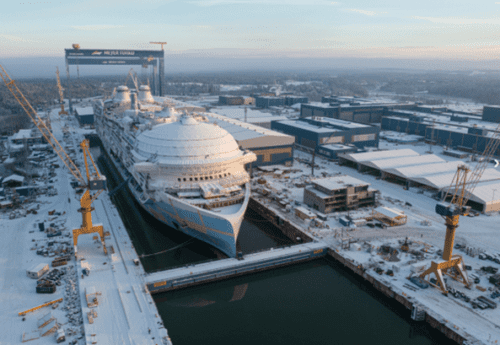 Royal Caribbean ambitious cruise ship Icon of the Seas successfully float out by Shipping Telegraph