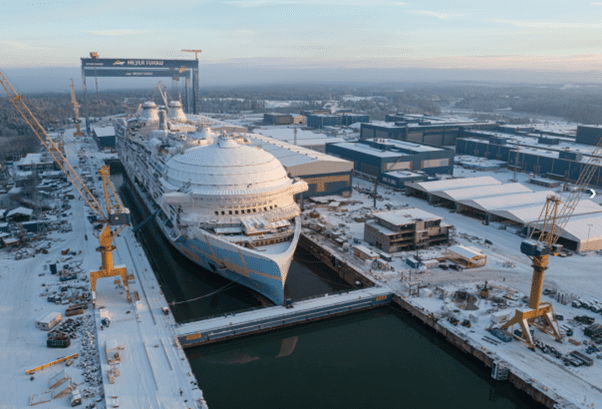 Royal Caribbean ambitious cruise ship Icon of the Seas successfully float out by Shipping Telegraph