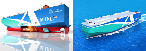 Japan´s Mitsui O.S.K. Lines reveals more details on its LNG-Fueled Car Carriers by Shipping Telegraph