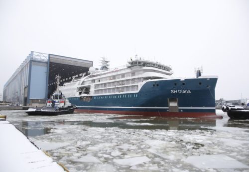 Swan Hellenic: SH Diana Floated out of Dry Dock and on Schedule for Spring Maiden Season by Shipping Telegraph