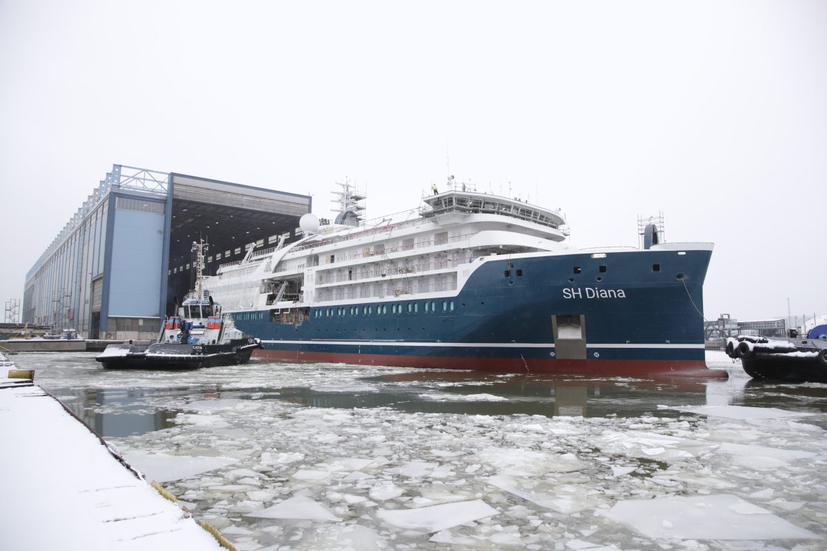 Swan Hellenic: SH Diana Floated out of Dry Dock and on Schedule for Spring Maiden Season by Shipping Telegraph