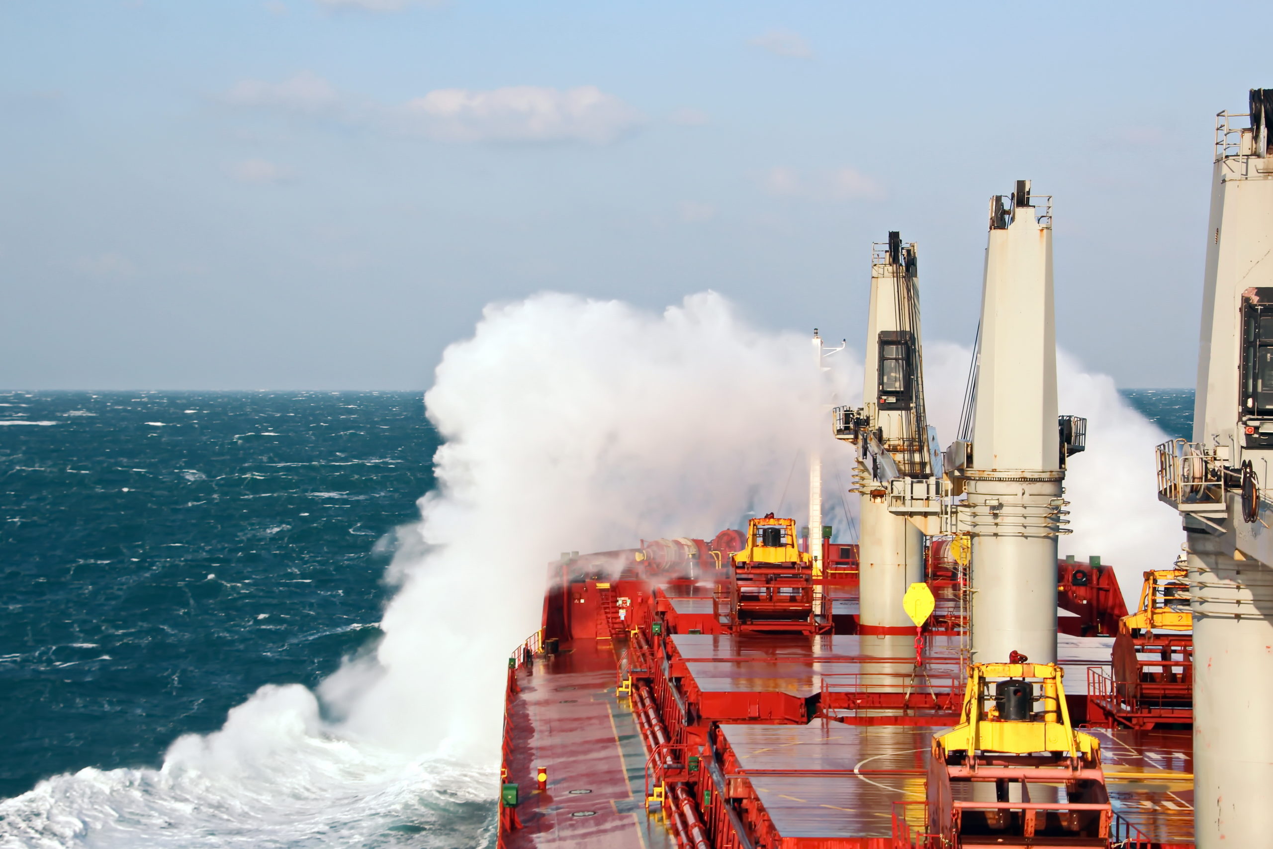 Handysize bulker in bad weather