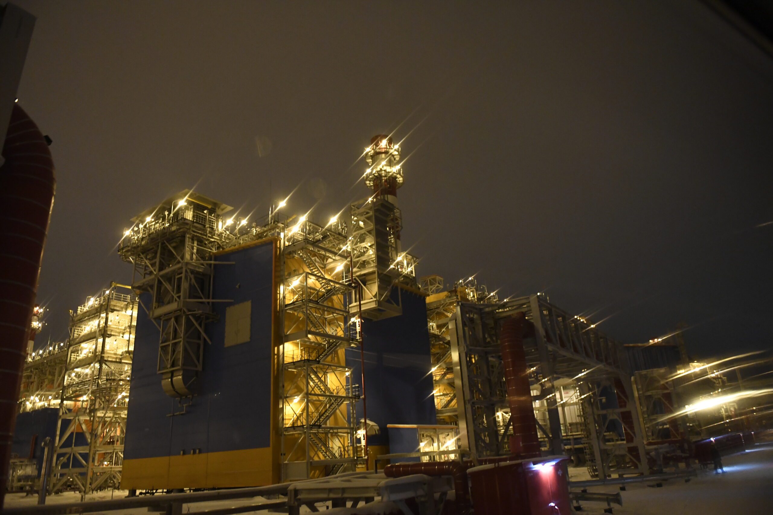 Port Sabetta, Yamal, Russia, December 9, 2018, Yamal - LNG natural gas production and transportation plant
