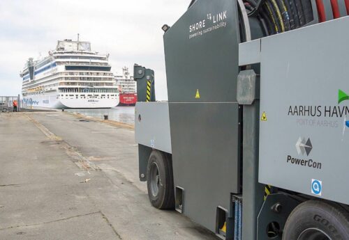 AIDAmar got shore power in Port of Aarhus