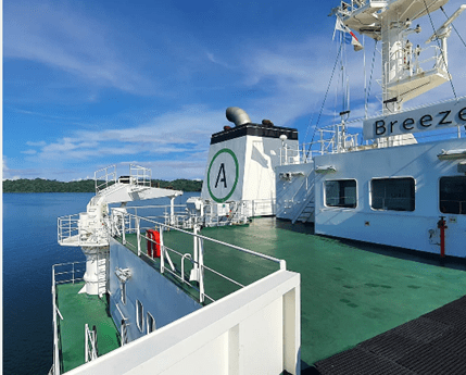 AVANCE GAS funnel on LNG carrier