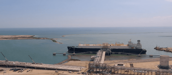 Cheniere loading LNG vessel at their USA terminal