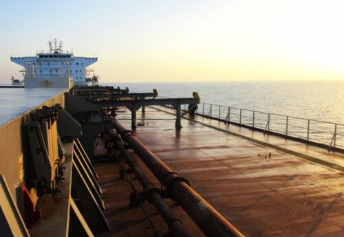 Deck view of Diana Shipping bulker