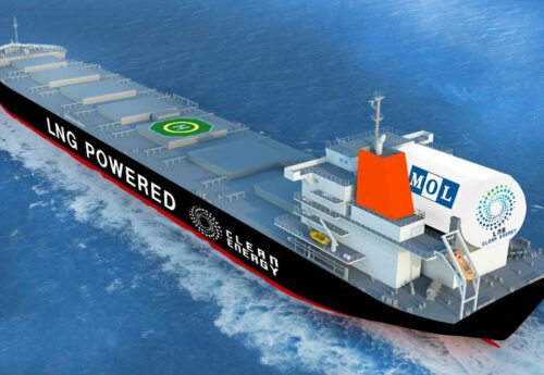 MOL lng fueled newbuilding coal carrier