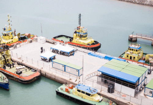 Prime Meridian Docks in Takoradi, Ghana