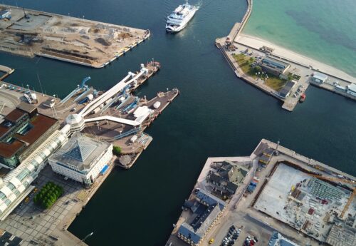 Port of Helsingborg areal view