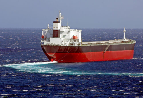 Panamax bulk carrier in ballast