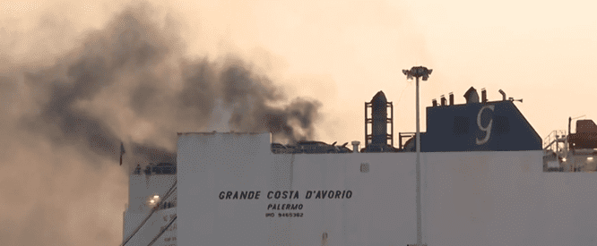 Two Firefighters Dead after fire aboard Grimaldi Ship in Port Newark