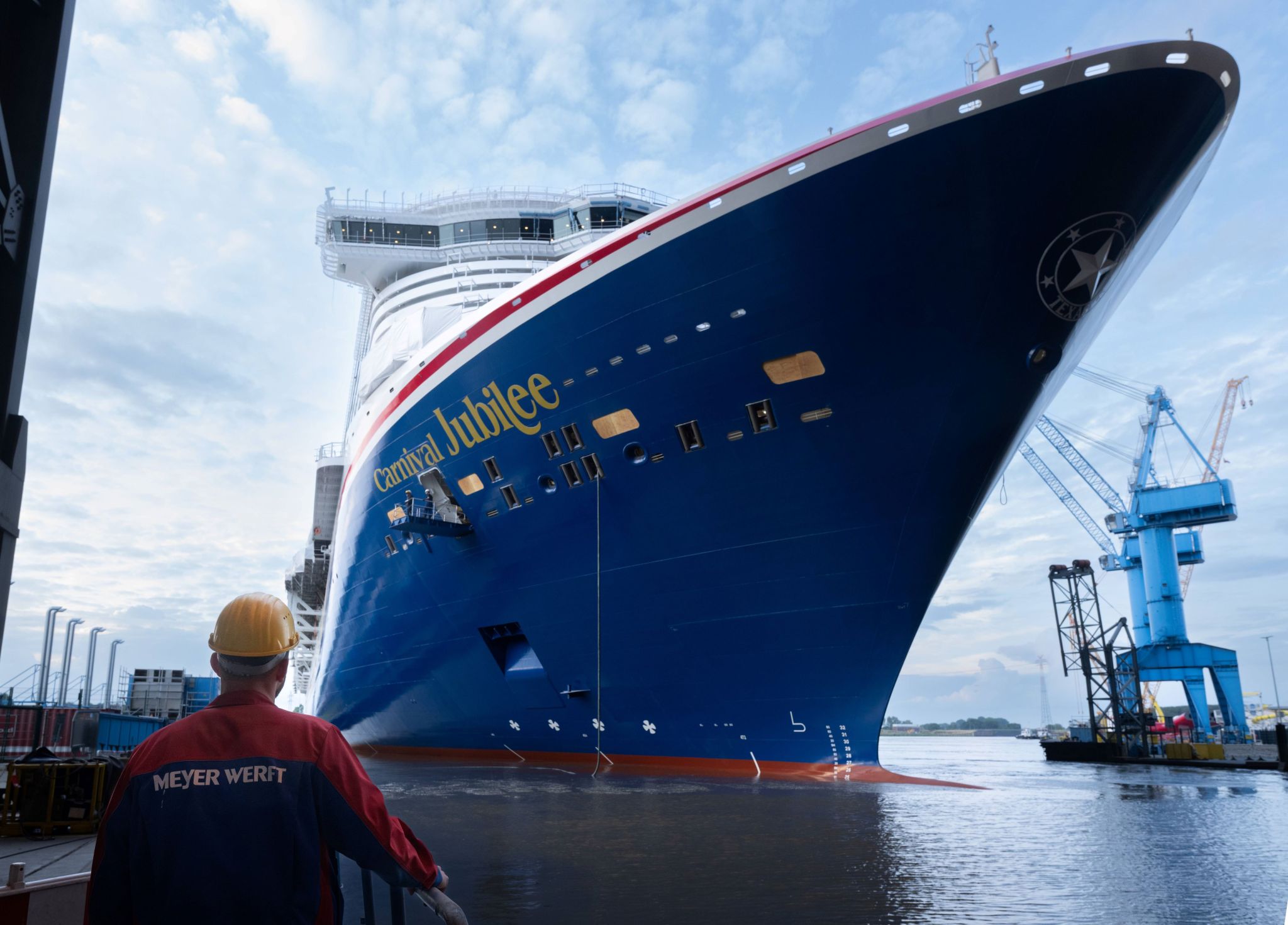 Meyer Werft Floats Out the Cruise Ship Carnival Jubilee