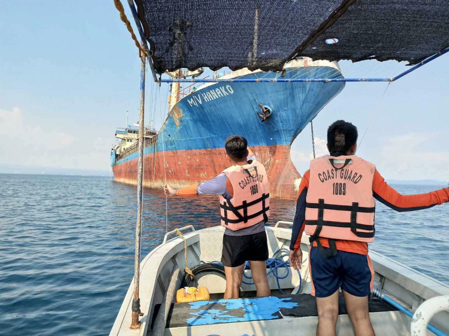 Typhoon Quinta grounded Mv 