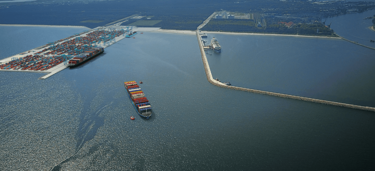 Swinoujscie container port illustration