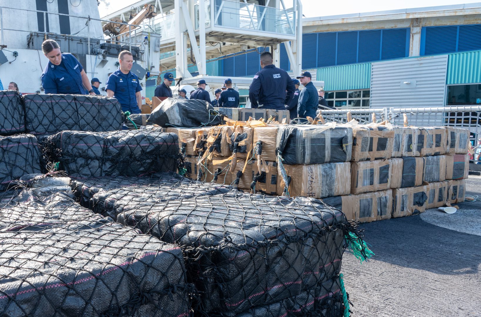 U.S. Coast Guard Offloads $158 Million worth of narcotics in San Diego