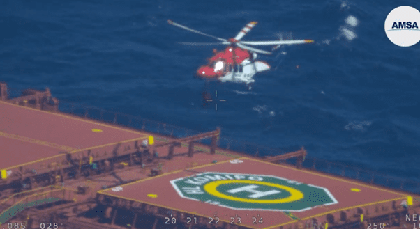 Australia AMSA Authority Coordinates Medical Evacuation Of Seafarer