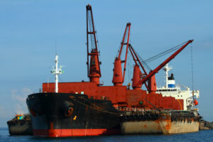 Bulkcarrier loading in the Gulf of Thailand