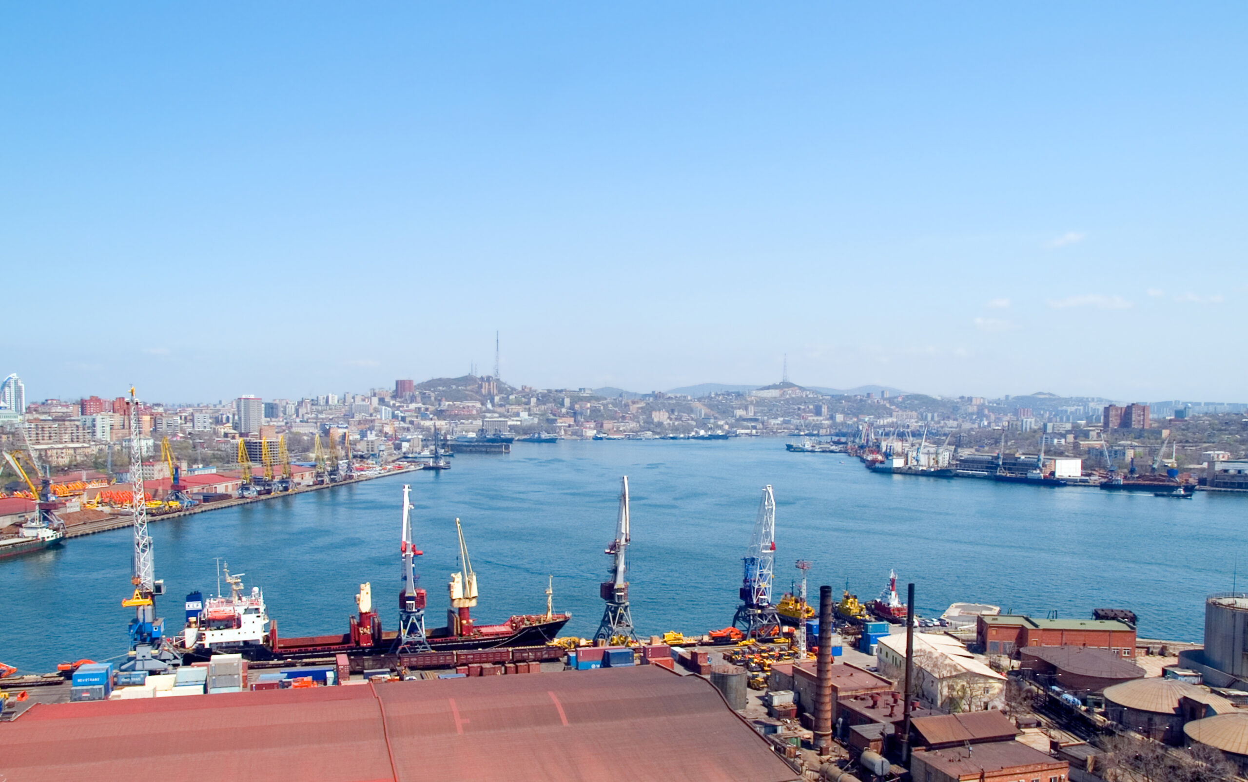 Cargo port Vladivostok, in Russia