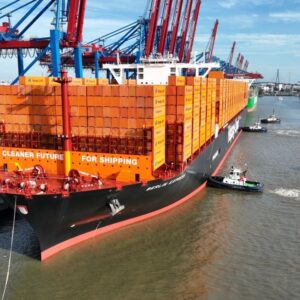 Hapag-Lloyd new containership arrives first time at Hamburg port