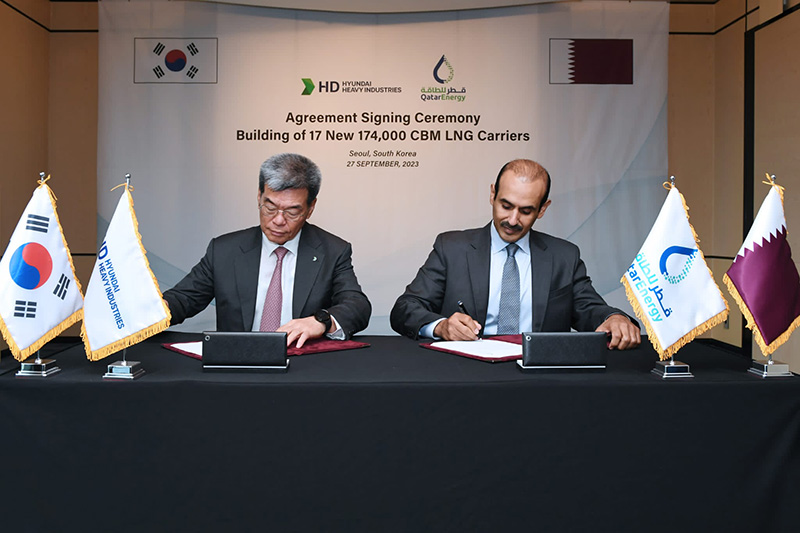 QatarEnergy Seals $3.9bn deal with HHI for 17 LNG newbuilds in South Korea