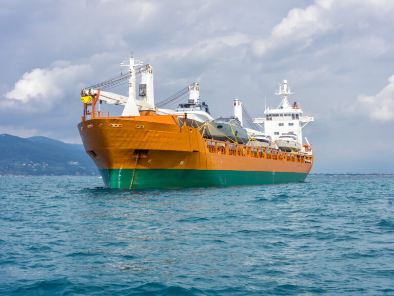 MPP vessel with deck cargo of yachts