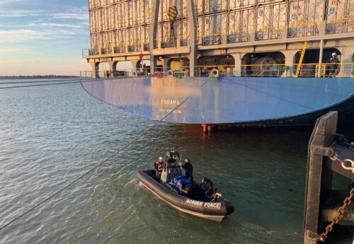 Cocaine worth £10m found in ship's hull at Sheerness Port in Kent