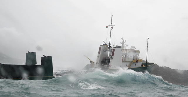 Cargo ship runs aground off U.S. Virgin Islands, 12 people rescued