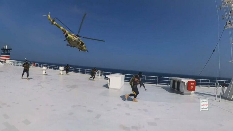 Terrifying video shows moment Yemen’s Houthis hijack cargo ship in Red Sea