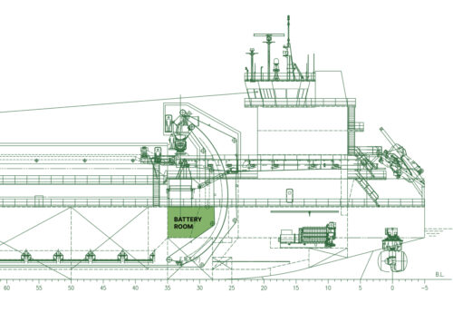 CSL battery self unloading vessel