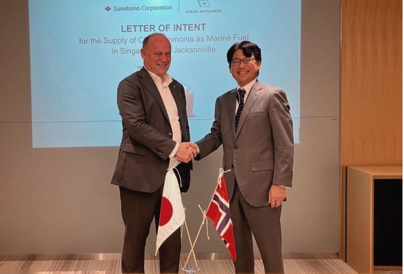 Höegh and Sumitomo seal deal on PCTC’s clean ammonia supply