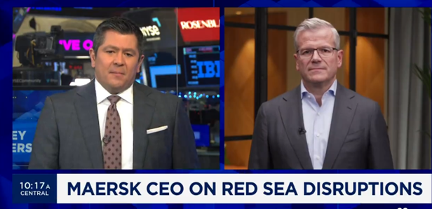 V. Clerc (Maersk) Interview: What the CEO said on Money Movers about Red Sea