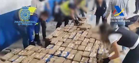 Spain seized 11 tons of cocaine in shipping containers and arrested 20 people