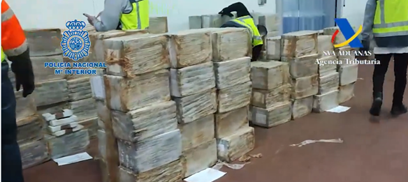 Spain seized 11 tons of cocaine in shipping containers and arrested 20 people