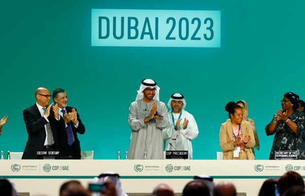 Delegates at UN climate talks in Dubai agree to 'transition away' from fossil fuels
