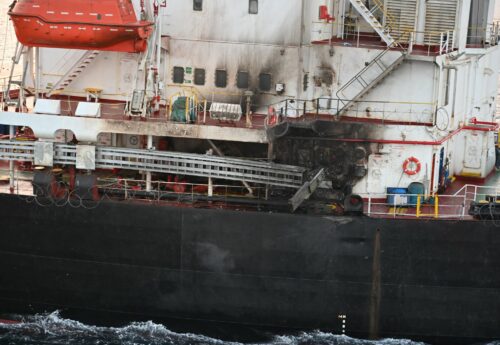 Dramatic images show Genco’s ship after Houthi attack in Gulf of Aden