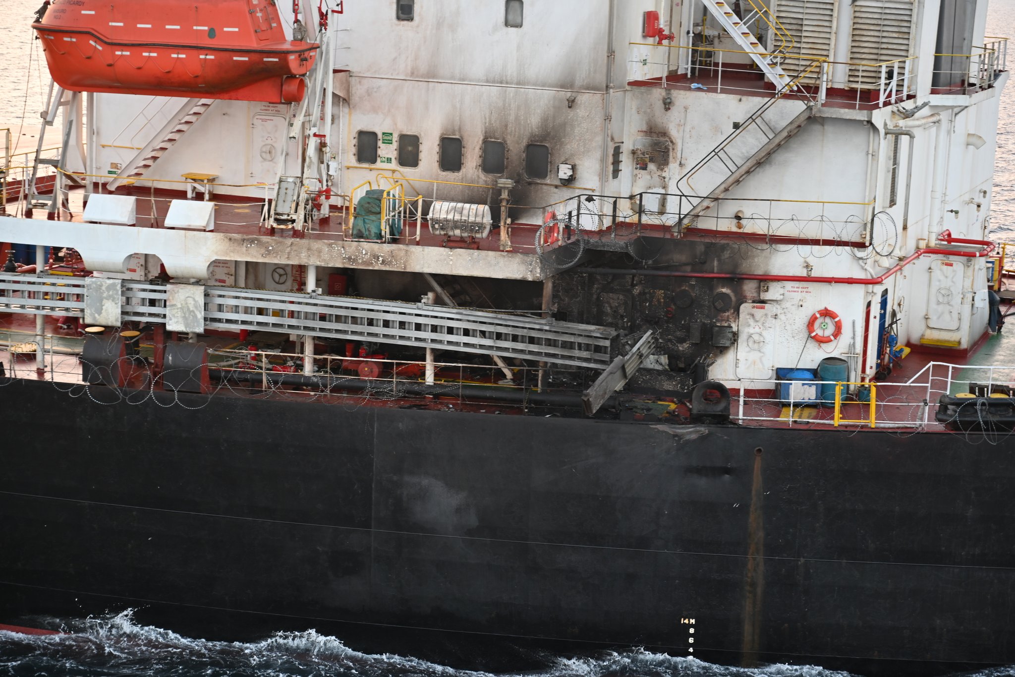 Dramatic images show Genco’s ship after Houthi attack in Gulf of Aden