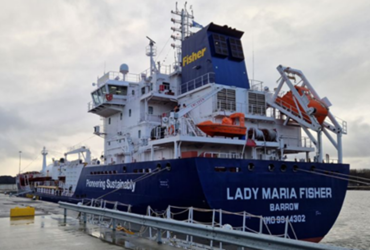 James Fisher christens second LNG dual fuel chemical tanker