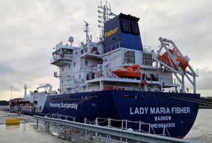 James Fisher christens second LNG dual-fuel chemical tanker