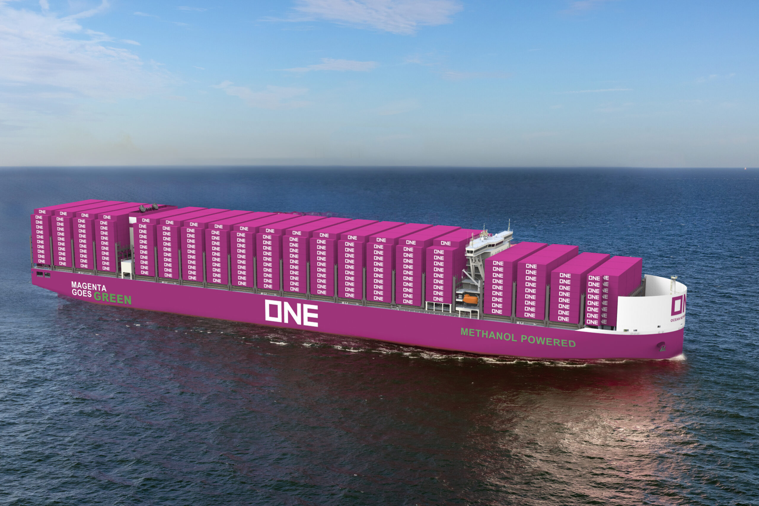 Liner giant ONE orders twelve methanol dual-fuel boxships