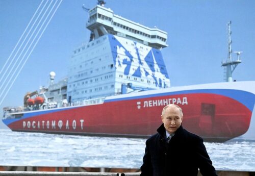 Putin attends keel-laying ceremony for nuclear-powered icebreaker