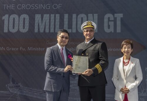 Singapore's fleet passes 100 million gross tonnage