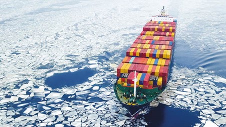 Shining a light on the increase of Arctic Shipping over 10 years