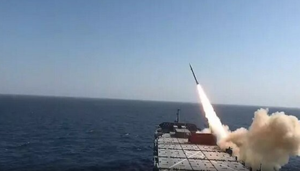 Watch: Iran’s IRGC Warship Fires Long-Range Ballistic Missile