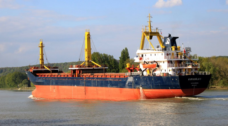 Stranded Turkish Cargo Ship hit by Missiles in Ukraine