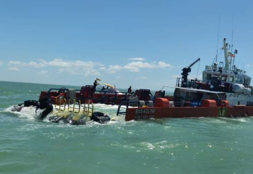 Eight crew members rescued after OSV capsized off Bintulu