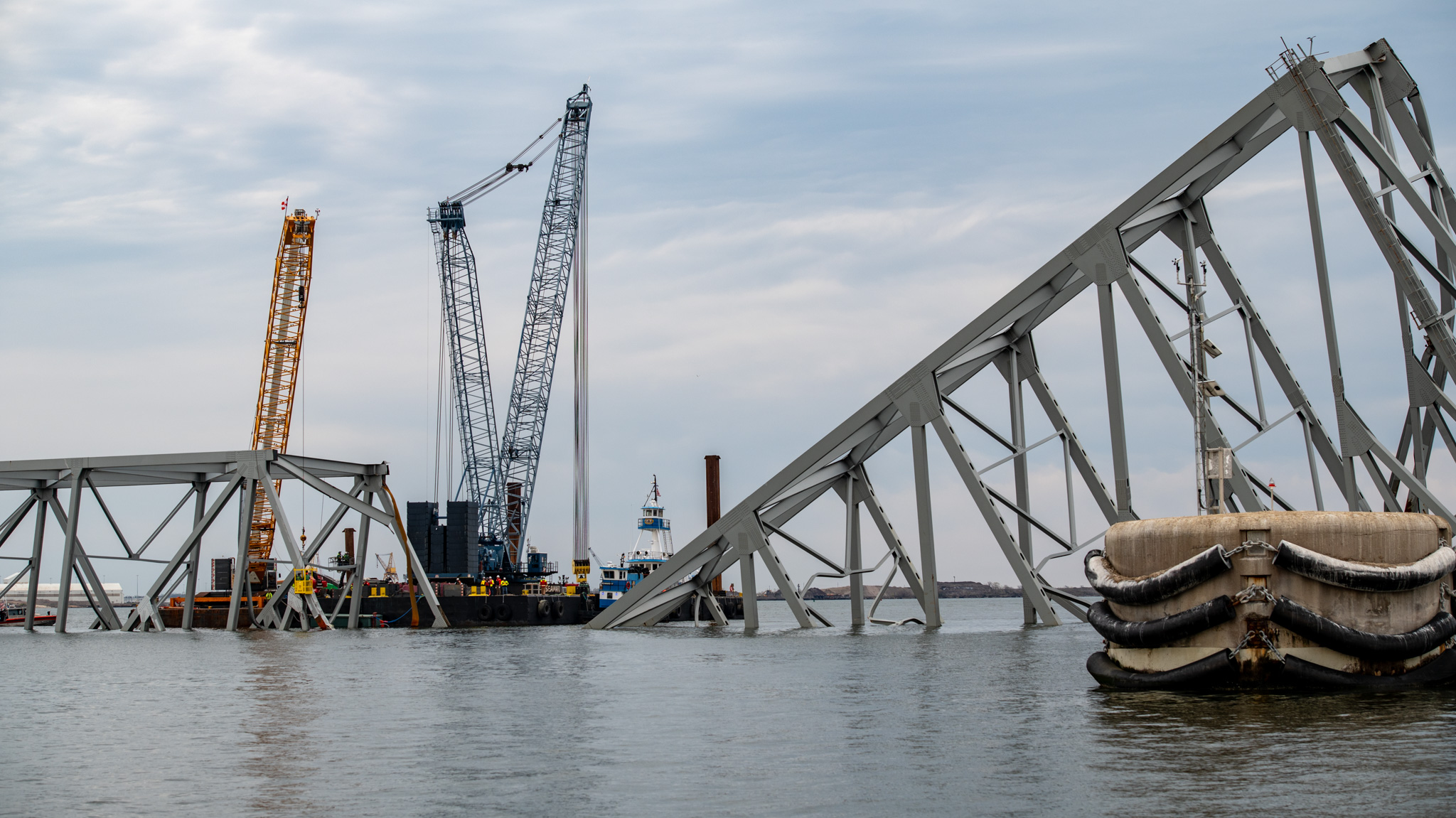 Baltimore Key Bridge collapse: bridge wreckage removal commenced