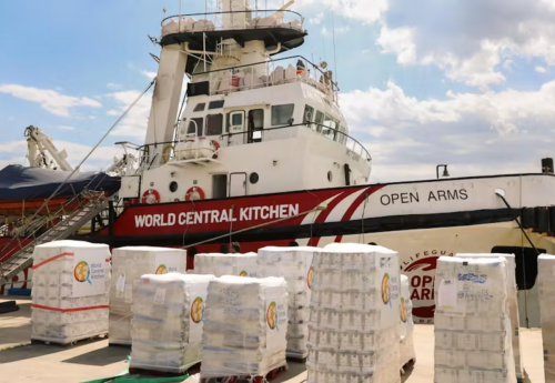 Gaza aid ship waiting to sail from Cyprus with tonnes of food